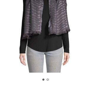 Badgley Mischka Black Sequin Scarf